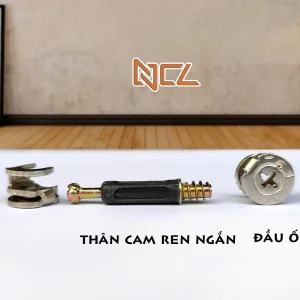 Thân cam đen 2 chi tiết ren ngắn